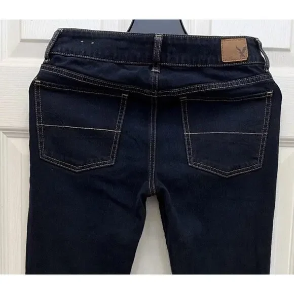 American Eagle Outfitters Women's Jeans Size 4 Straight Stretch Blue - Picture 2 of 7